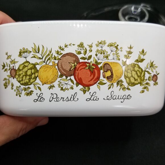Corning Ware Spice of Like Le Persil La Sauge 1.5 Quart with lid vintage - Picture 9 of 11
